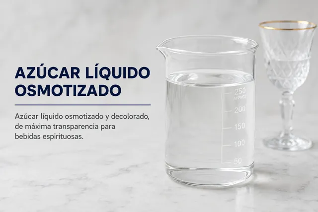 Azúcar líquido osmotizado: Azúcar líquido osmotizado y decolorado para bebidas espirituosas y aplicaciones de alta exigencia visual.