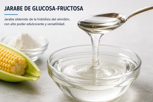 Glucosa y fructosa: Jarabes de glucosa y mezclas glucosa-fructosa derivados de maíz, para bollería, bebidas y conservas.